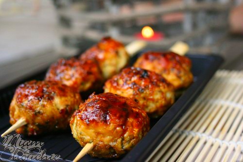 C19.Brochettes de boulettes de poulet